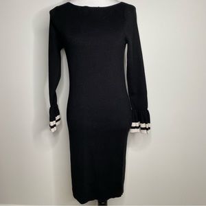 Ralph Lauren black and white knit dress size medium